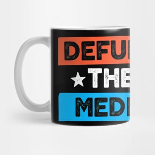 Defund the Media Protest Vintage Social Distance Mug